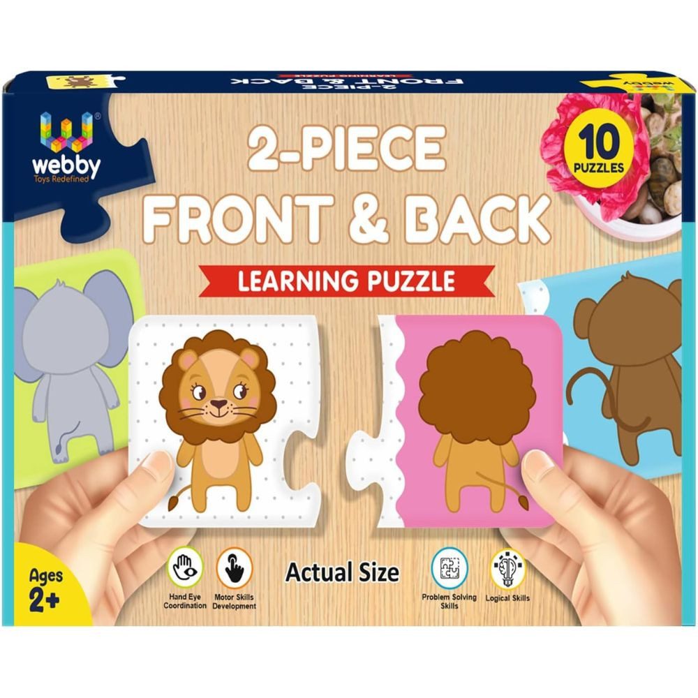 Webby Toys Puzzle Montessori Lernpuzzle-Set – 2 Teile – Interaktives Kinder-Lernspiel, 20 Puzzleteile, Fördert Feinmotorik, Konzentration und spielerisches Lernen