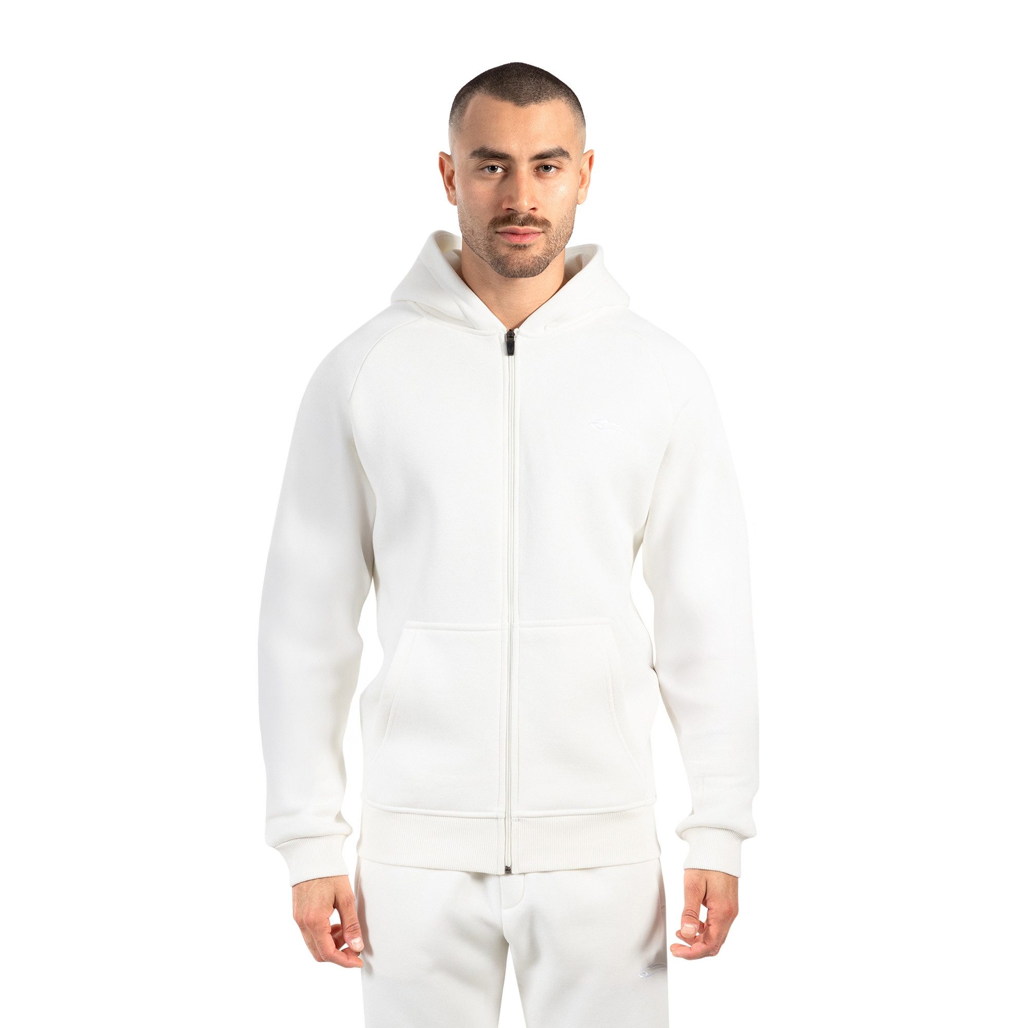 Smilodox Kapuzenstrickjacke Yassin, Zip Hoodie mit Logo, leicht überschnittene Schultern Kapuzenpullover, weicher hochwertiger Stoff, Alltag, Basic, Casual