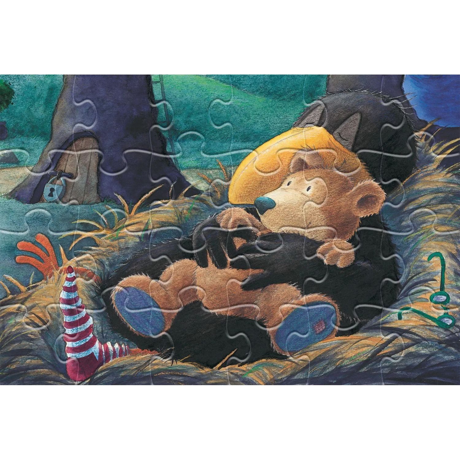 HUCH! Puzzle Der kleine Rabe Socke - Puzzle 1. 2 Puzzle mit 24 Teilen, 24 Puzzleteile
