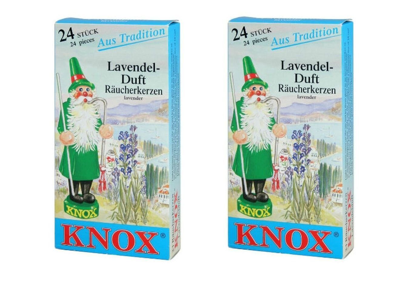 KNOX Räucherkegel 2 Päckchen Räucherkerzen- Lavendel - 24er Packung