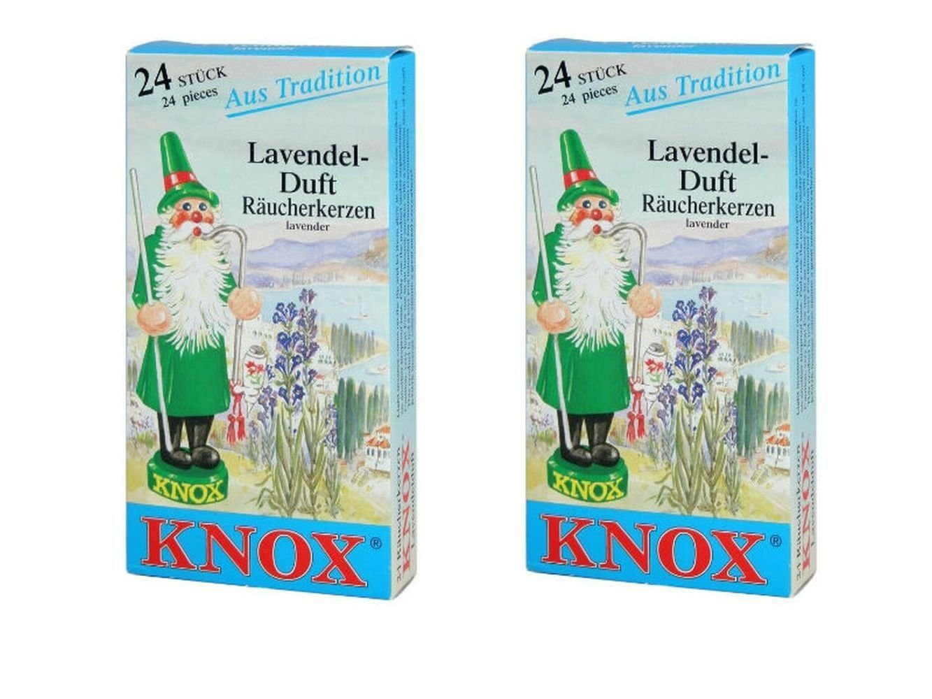 2 - Packung 24er KNOX Räuchermännchen Räucherkerzen- Lavendel Päckchen