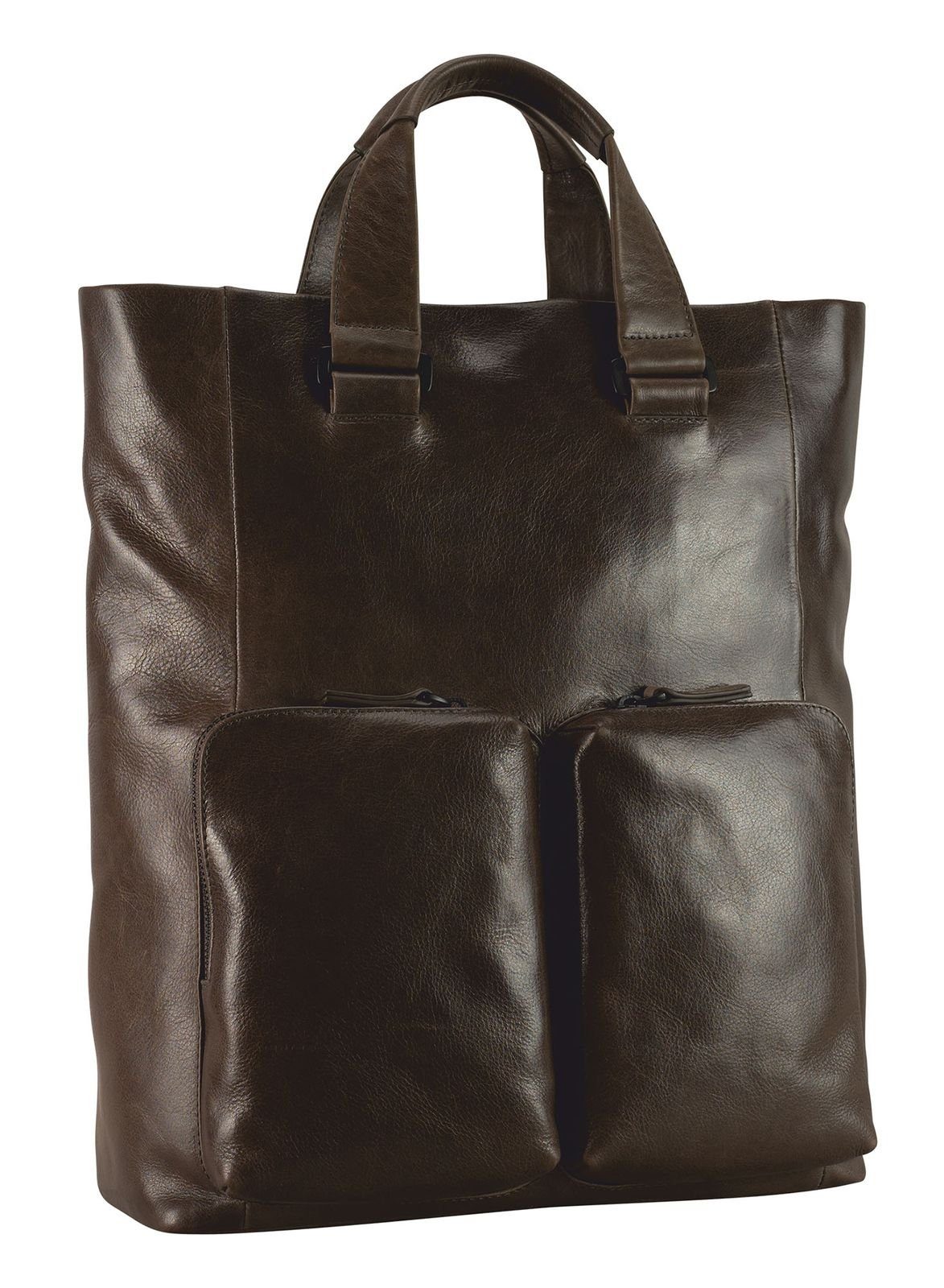Leonhard Heyden Rucksack Tote Bag / Backpack, aus echtem Rindsleder
