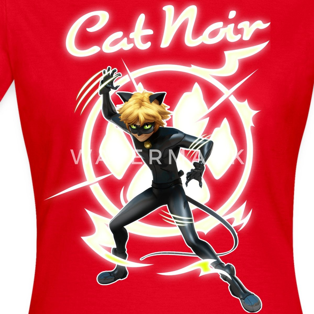 Spreadshirt T-Shirt Miraculous Cat Noir Adrien Superheld Frauen T-Shirt (1-tlg)