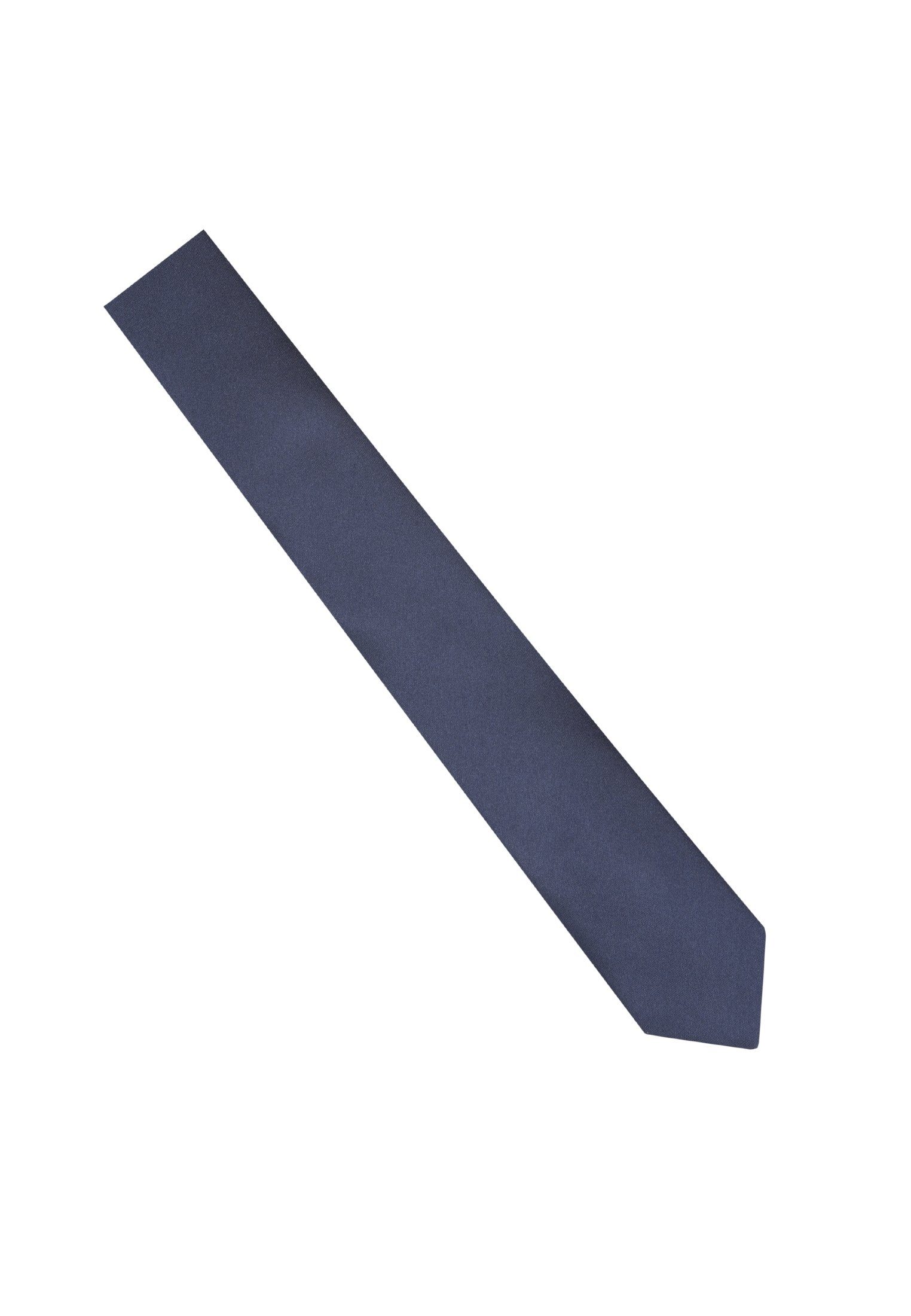 seidensticker Krawatte Blau (5cm) Slim Schmal Uni