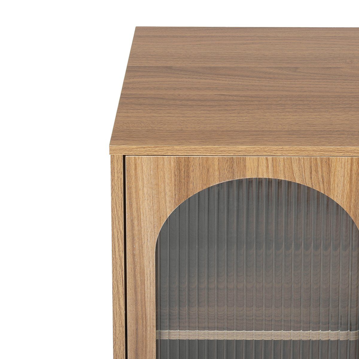 Sideboard (Kommode), Küchenschrank mit Glastüren, verstellbaren Ablage, 103 x 40 x 83.5 cm