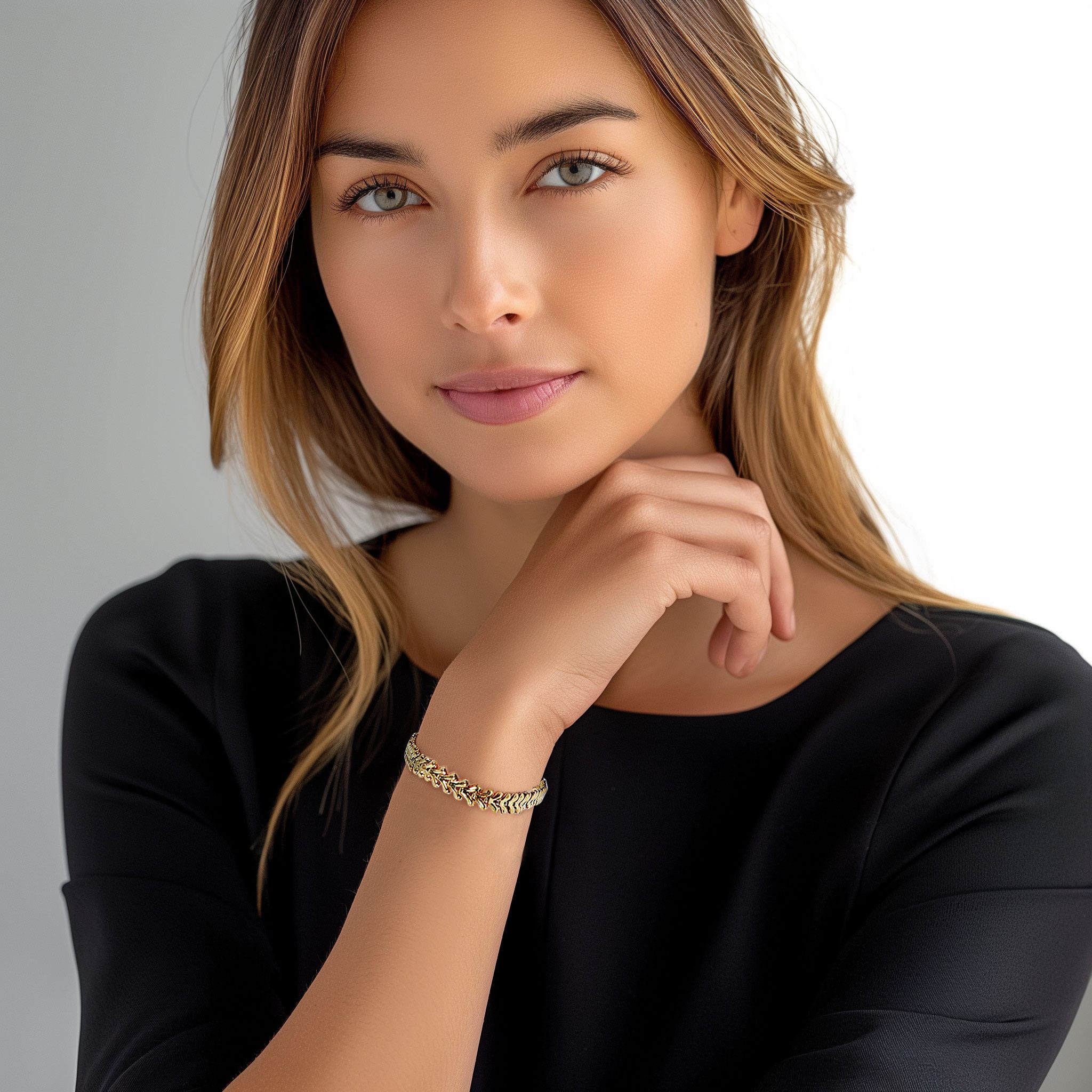 Firetti Armband Schmuck Geschenk Edelstahl Armschmuck Herzkettengliederung Liebe – Bild 3 von 3