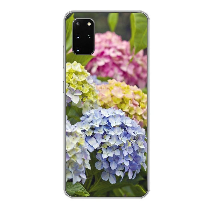 MuchoWow Handyhülle Verschiedene Hortensienblüten Phone Case Handyhülle Samsung Galaxy S20 Plus Silikon Schutzhülle