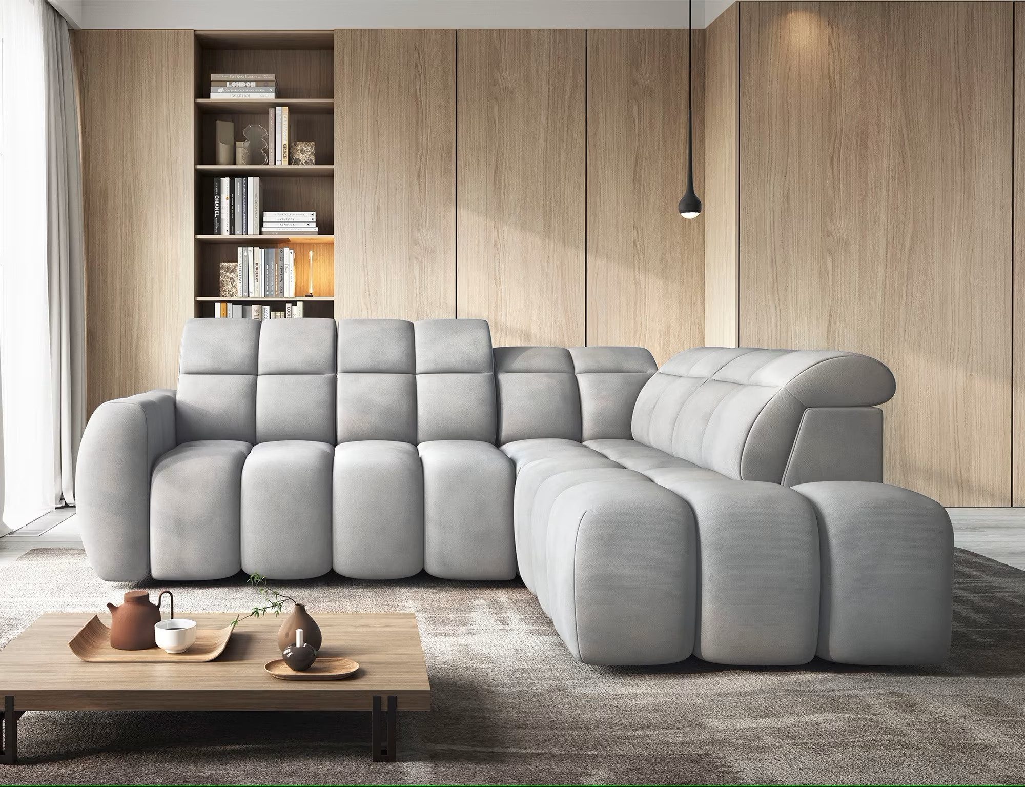 Eltap Ecksofa Falconn, mit elektrischem Sitzvorschub und Bettkasten