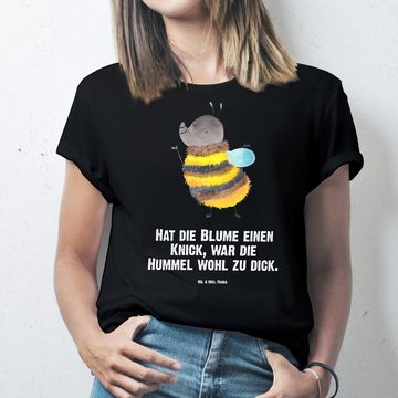 Mr. & Mrs. Panda T-Shirt Hummel flauschig - Schwarz - Geschenk, Gute Laune, Natur, lustige Spr (1-tlg)