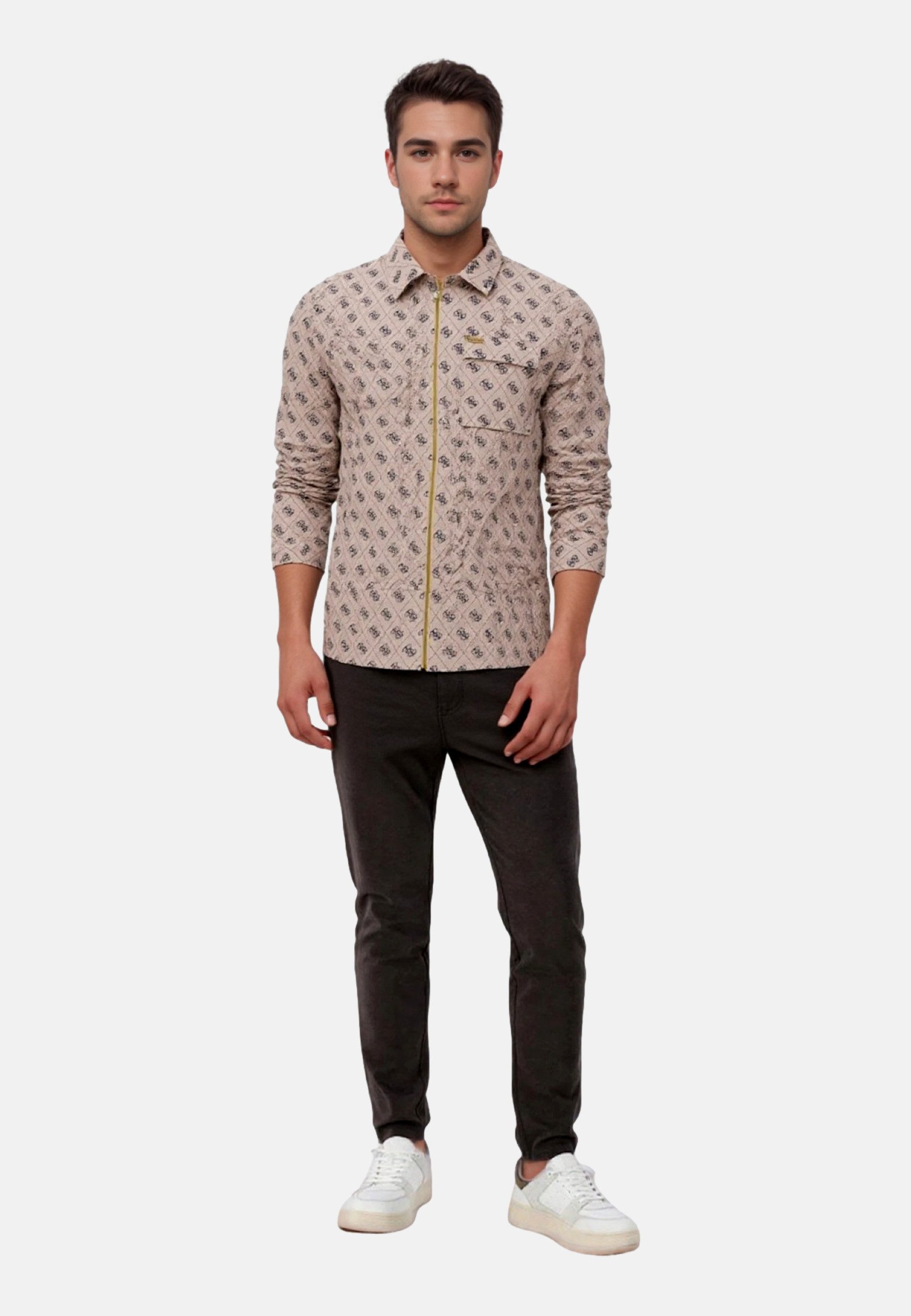 Guess Langarmhemd Hemd 4G SHACKET Langarmhemd (1-tlg)