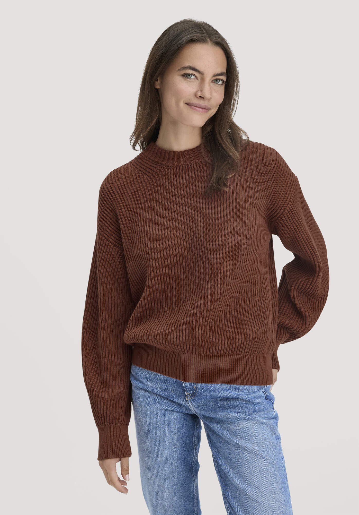 Hessnatur Strickpullover Relaxed aus reiner Bio-Baumwolle günstig online kaufen