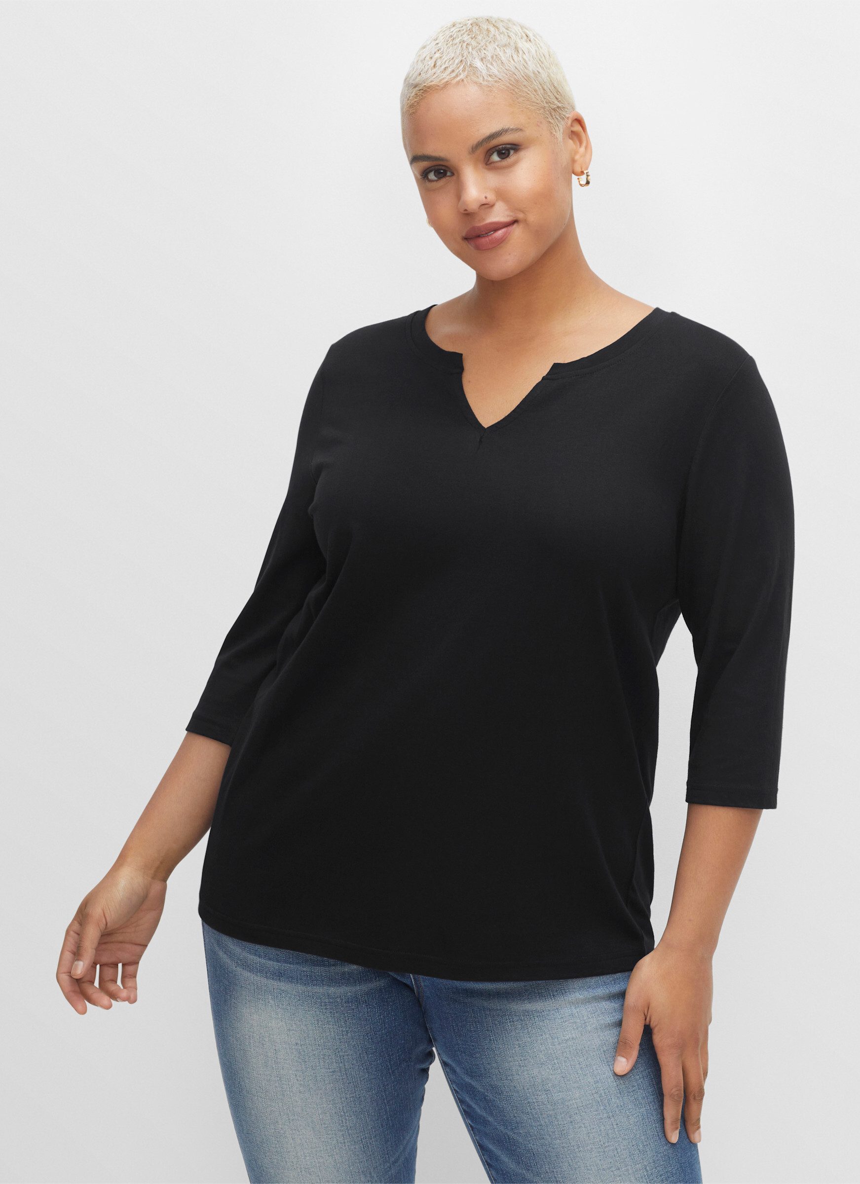Sheego T-Shirt 3/4-Arm-Shirt günstig online kaufen