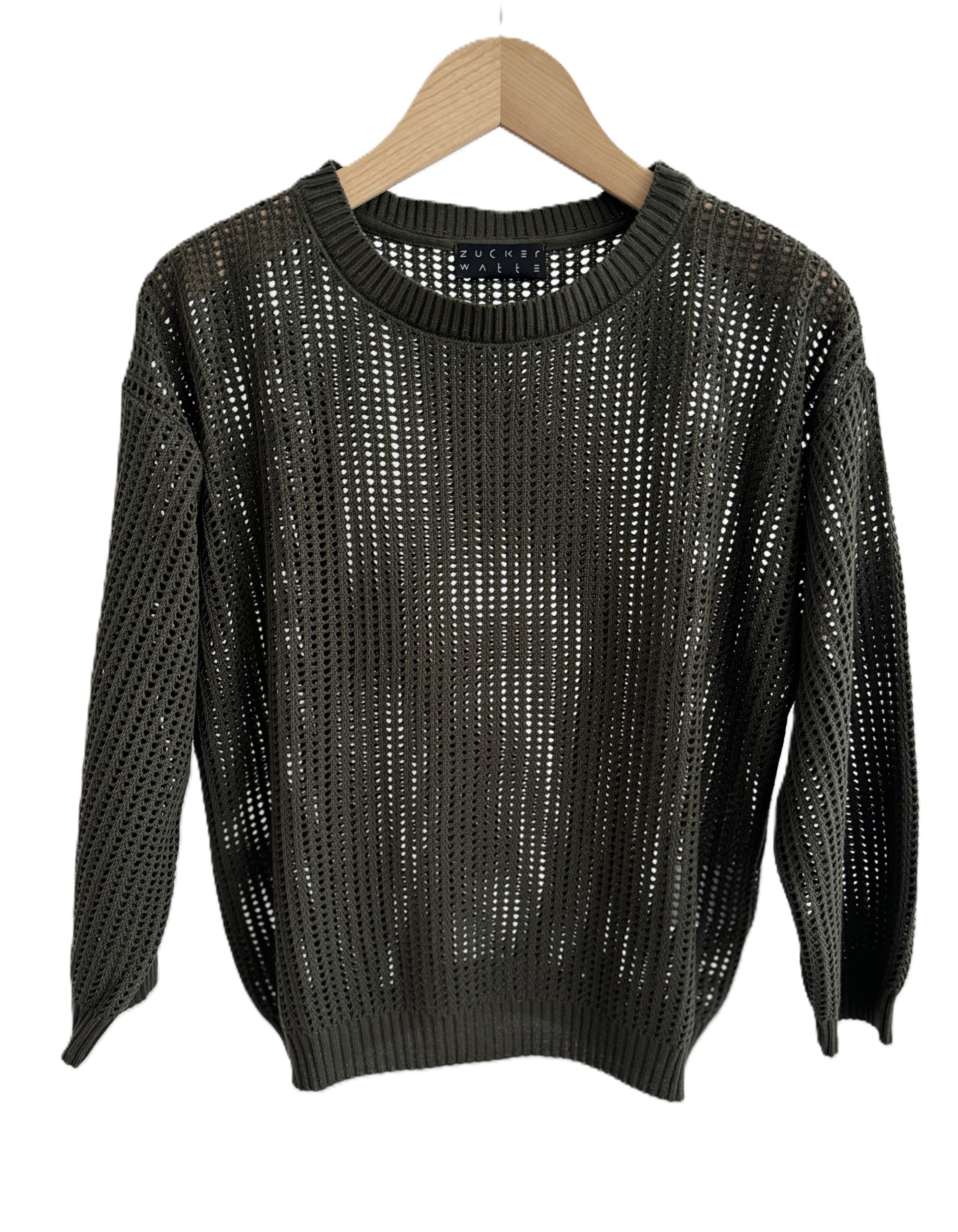 Zuckerwatte Ajourpullover in sommerlicher mit Langarm günstig online kaufen