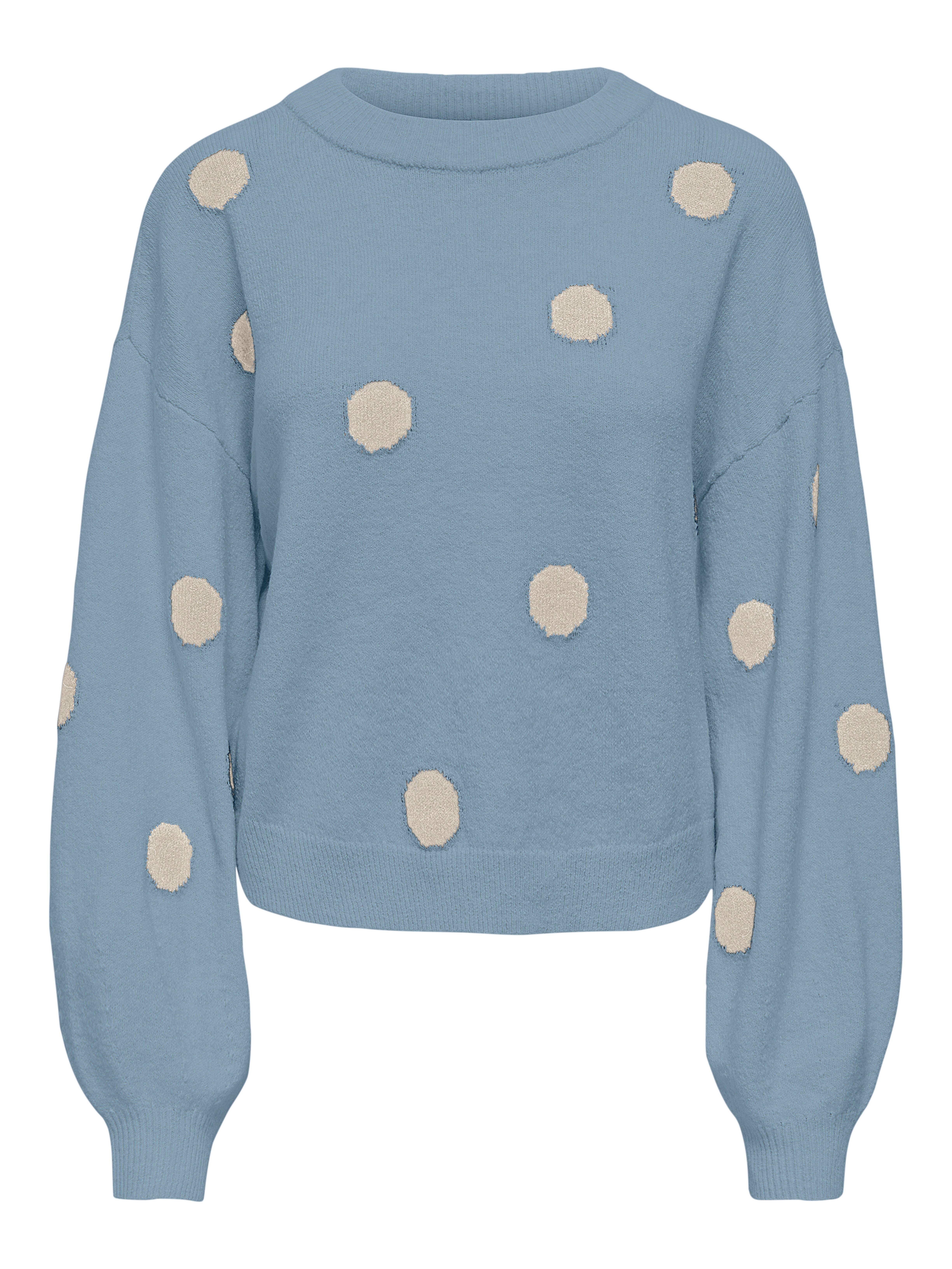 ONLY Strickpullover ONLRICA LS DETAIL O-NECK CC KNT Materialmix, regular fit