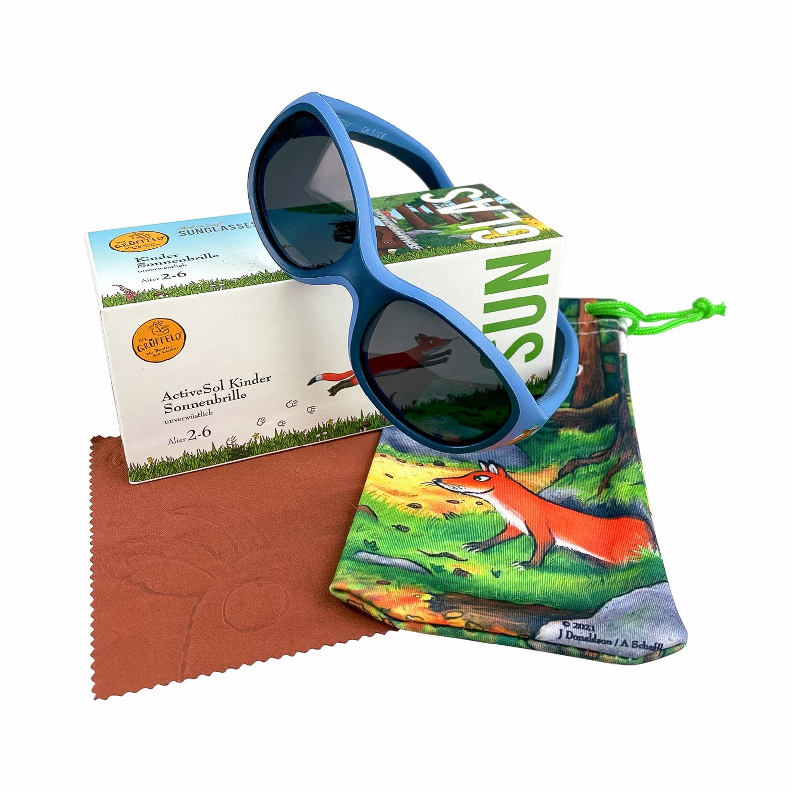 ActiveSol SUNGLASSES Sonnenbrille DER - - 6 2 BPA-frei, UV Jahre Kinder, polarisiert GRÜFFELO, Türkis 400, Mitternachtsschmaus