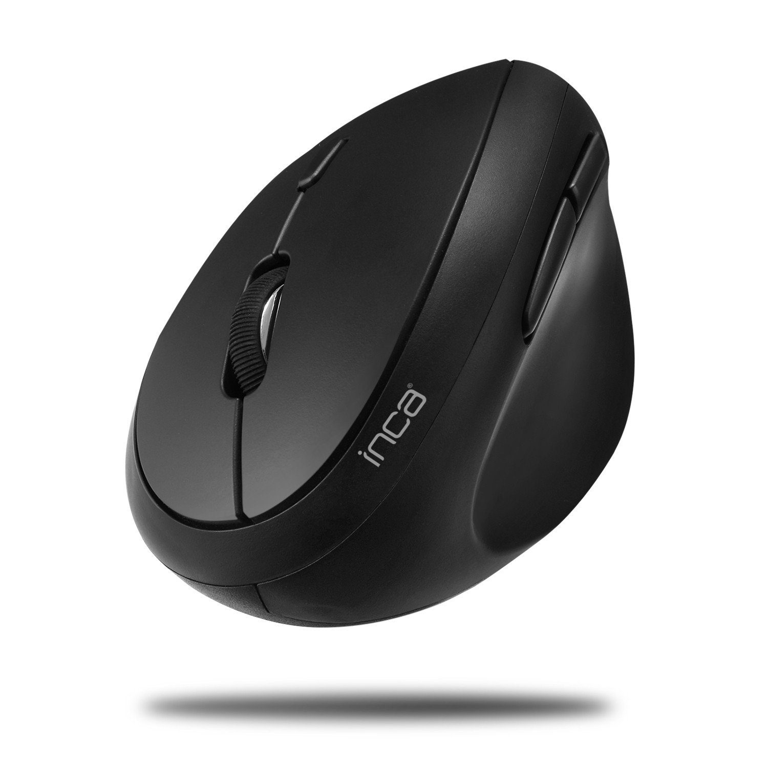 INCA Maus kabellos Bluetooth Optisch 1600 DPI Wireless Funkmaus Schwarz Maus