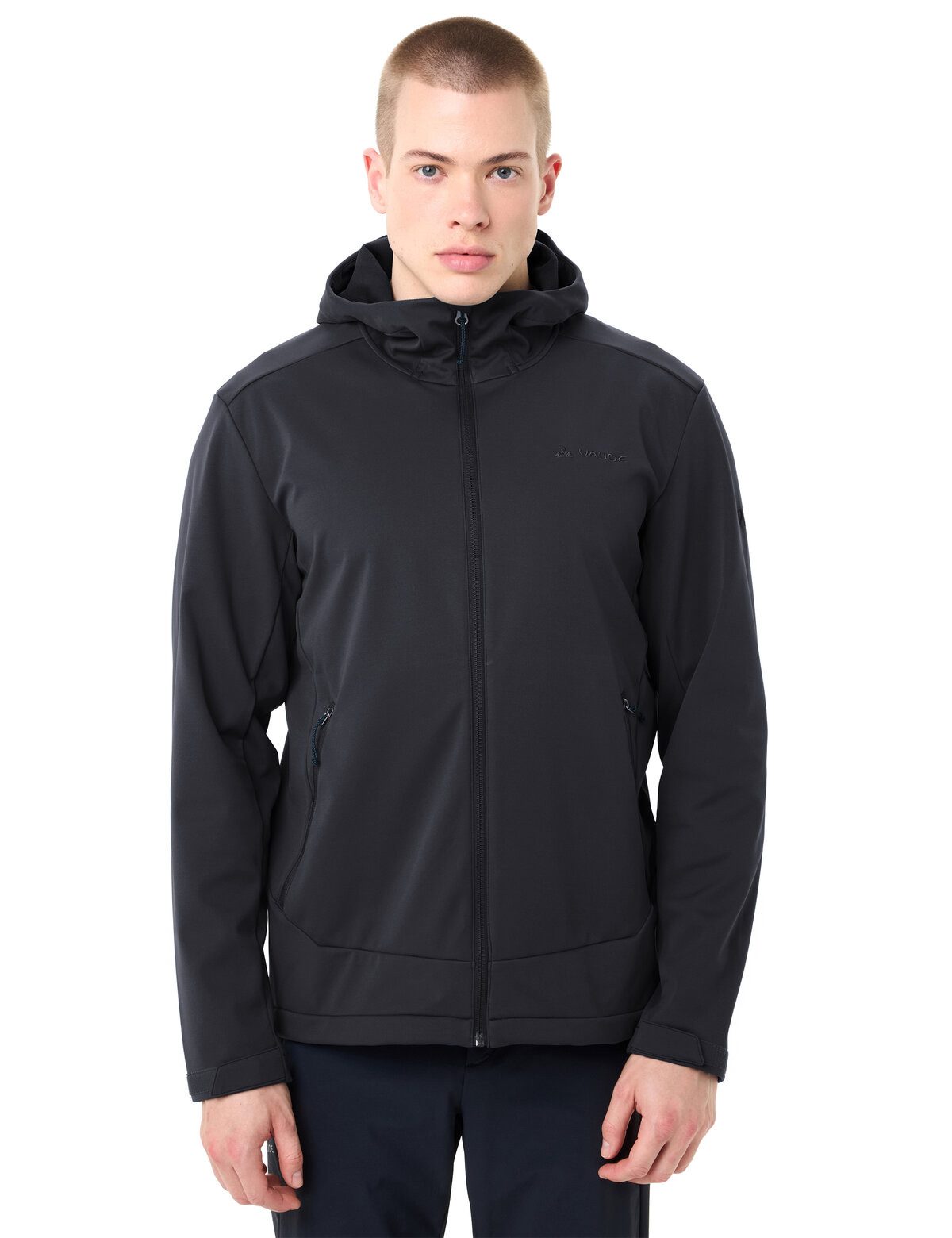 VAUDE Softshelljacke MEN'S EVERHIKE SOFTSHELL HOODY mit Kapuze, winddicht, wasserabweisend, atmungsaktiv, Regular Fit