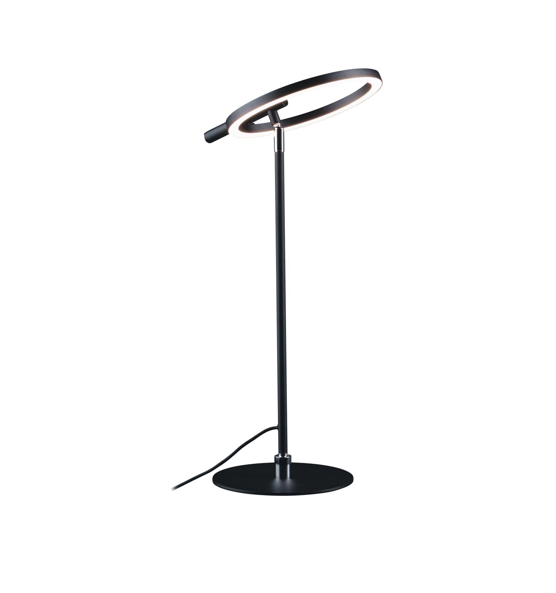 Paulmann LED Schreibtischlampe Odila Tunable White 650lm 10,4W Schwarz matt, Chrom, LED fest integriert, Tageslichtweiß, Memoryfunktion