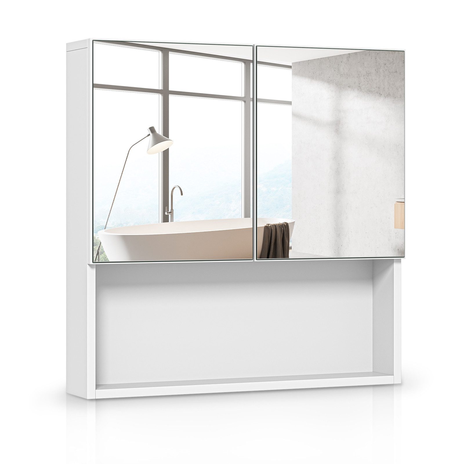Dripex Spiegelschrank Badezimmerschrank mit Spiegel Badschrank günstig online kaufen