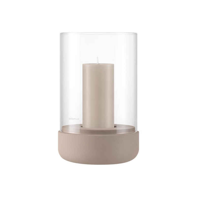 BLOMUS Windlicht -CALMA- Kerzenhalter aus Glas mit Betonsockel