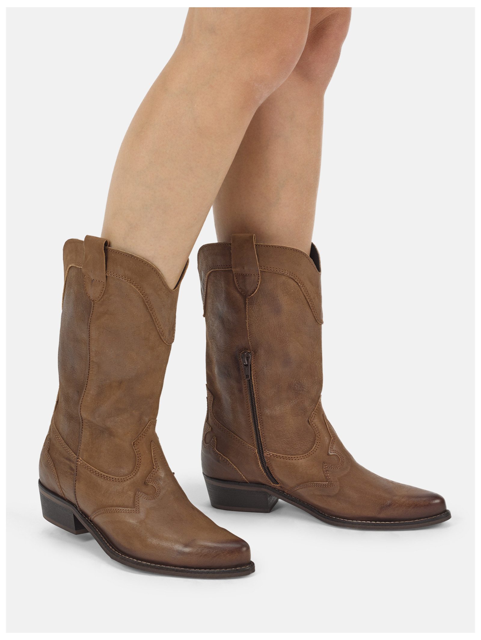 Felmini Wide Fit Stiefel Leder . Stiefel