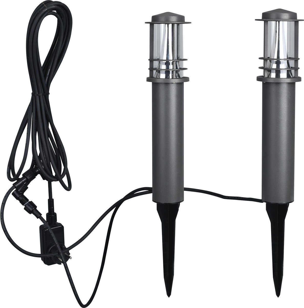 MeLiTec Gartenstrahler LED Gartenleuchten "GL13" 2er Set, LED fest integriert