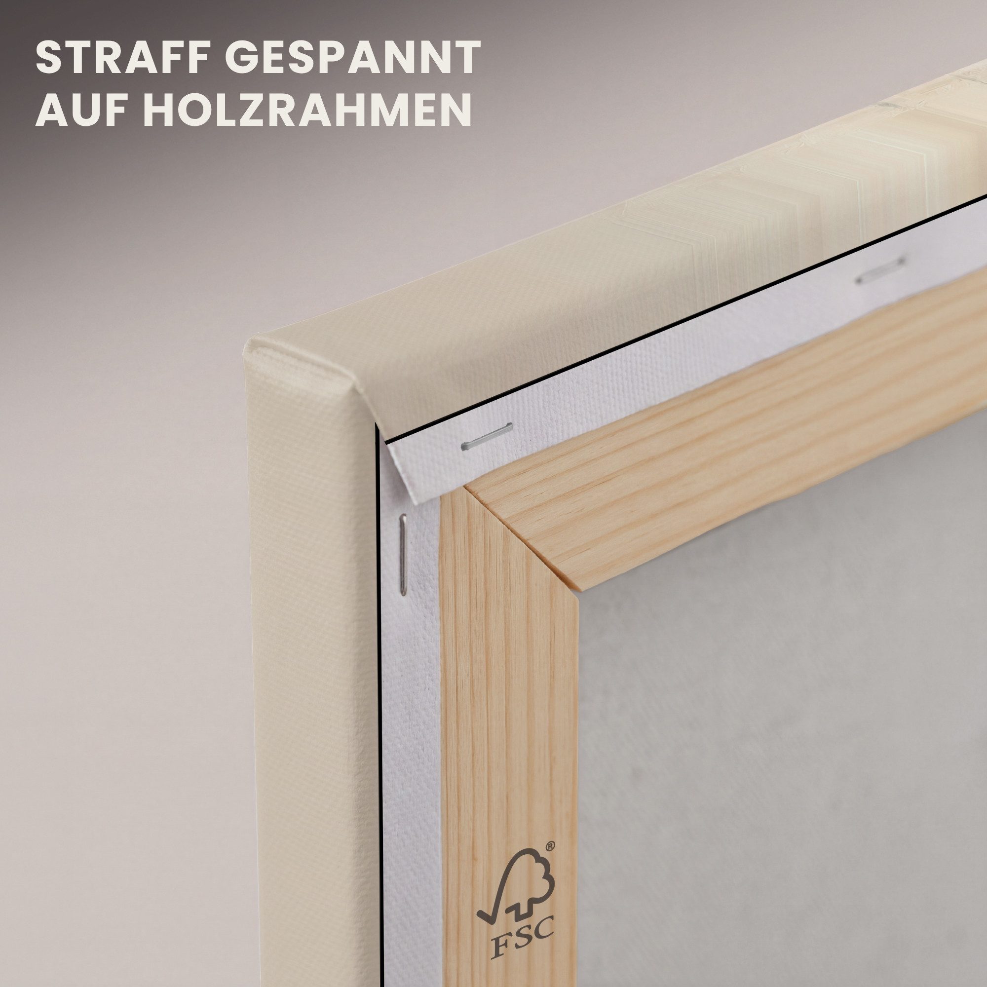 OneMillionCanvasses® Leinwandbild Porträt - Abstrakt - Jesus - Beige, Fotodruck (1 St), Leinwand Bilder Klein, Wand Dekoration Aesthetic 30x20 cm – Bild 5 von 5