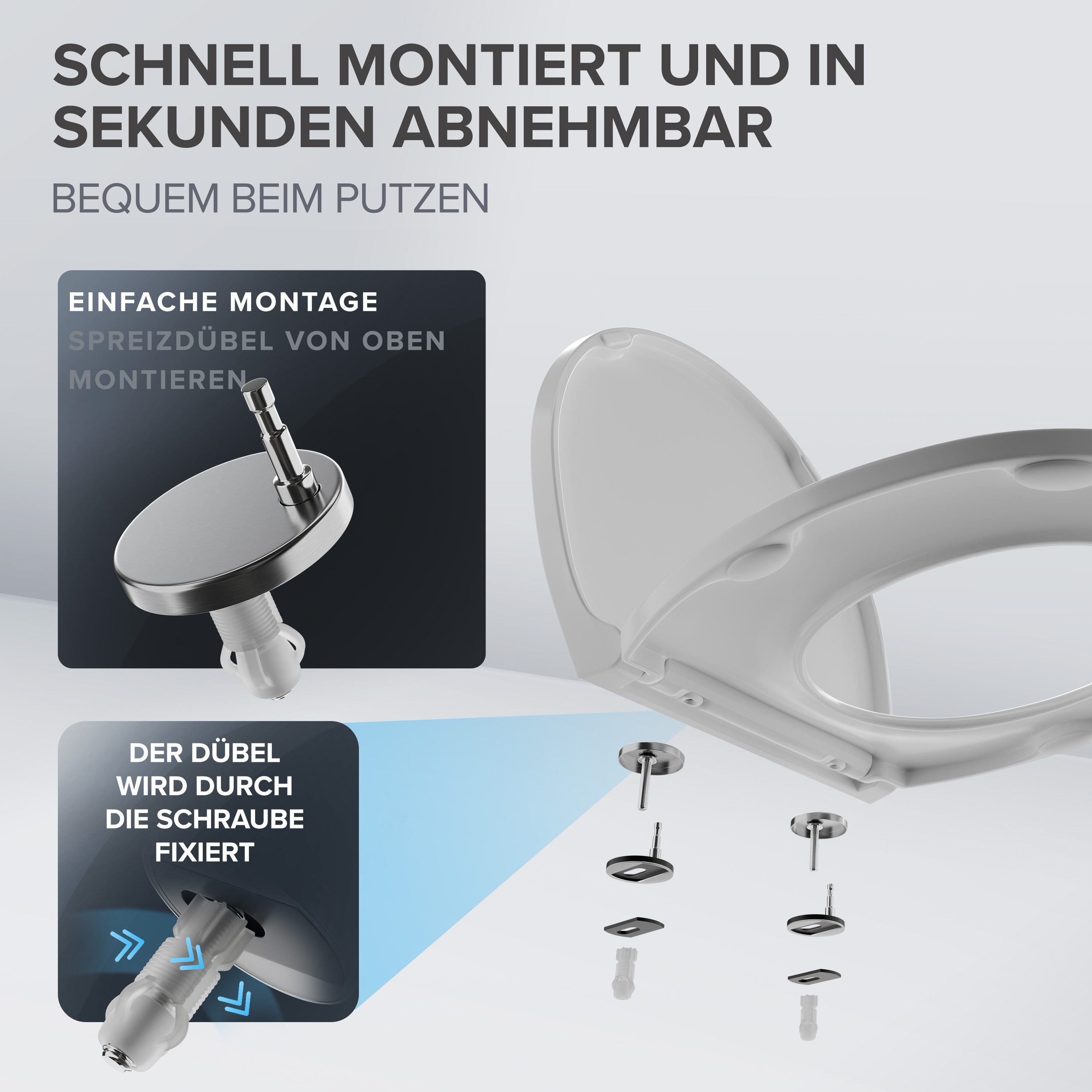 ovimar WC-Sitz (1-St), aus Duroplast in Weiß zur