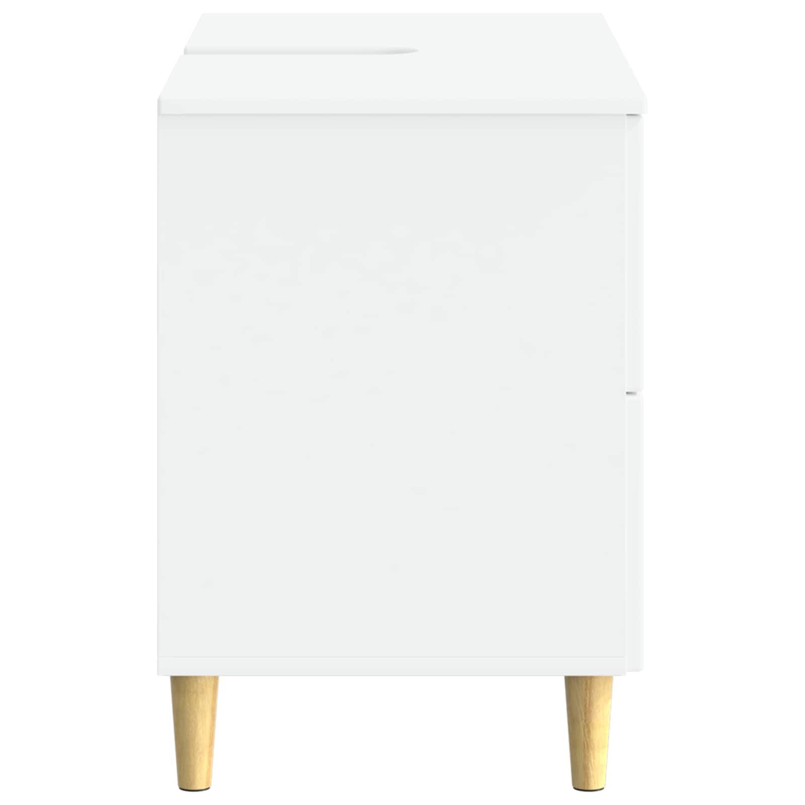 vidaXL Badezimmer-Set Waschbeckenschrank ARNHEM Weiß 82 x 41 x 59 cm Holzwerkstoff – Bild 5 von 5