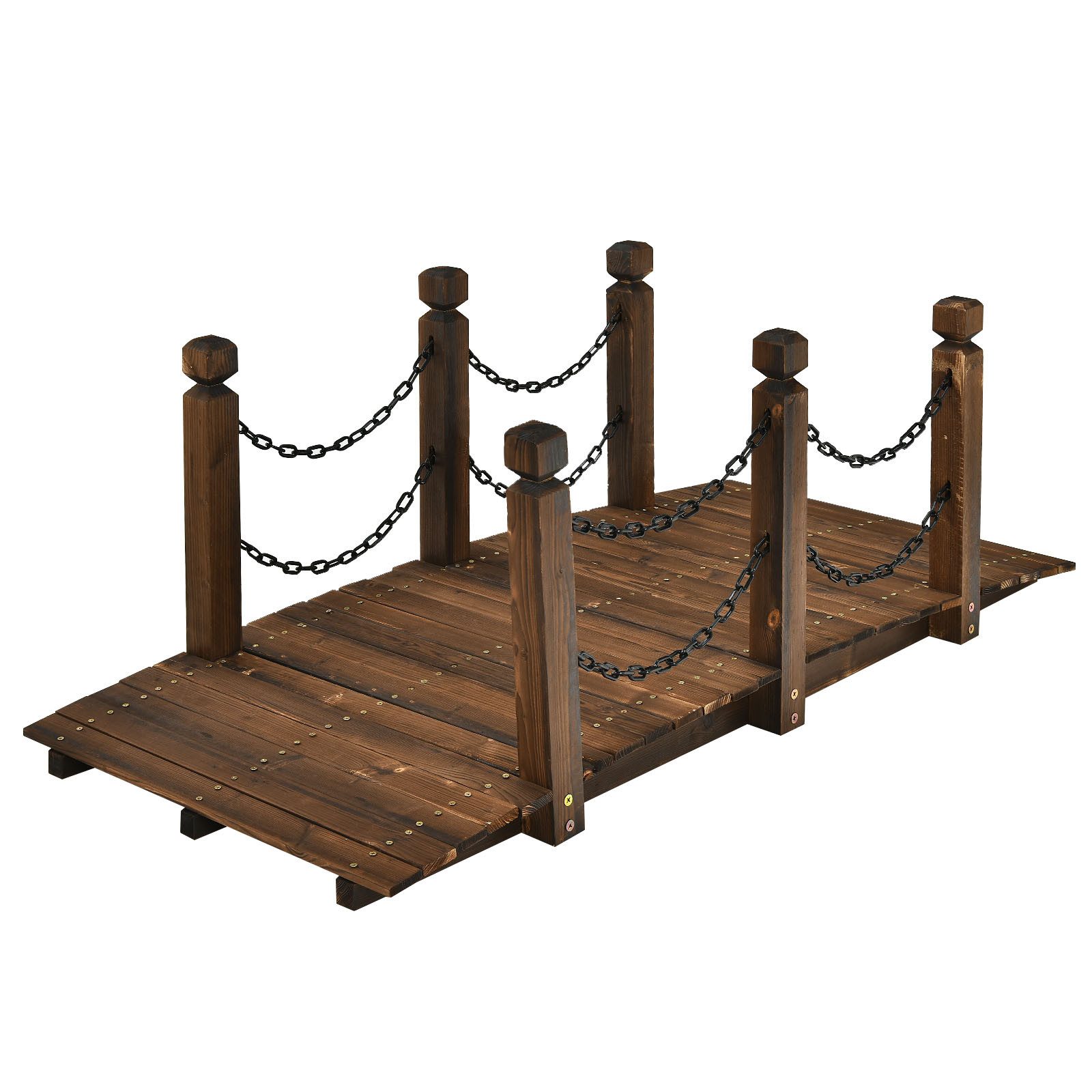 COSTWAY Zierbrücke, Gartenbrücke belastbar bis 120kg, günstig online kaufen