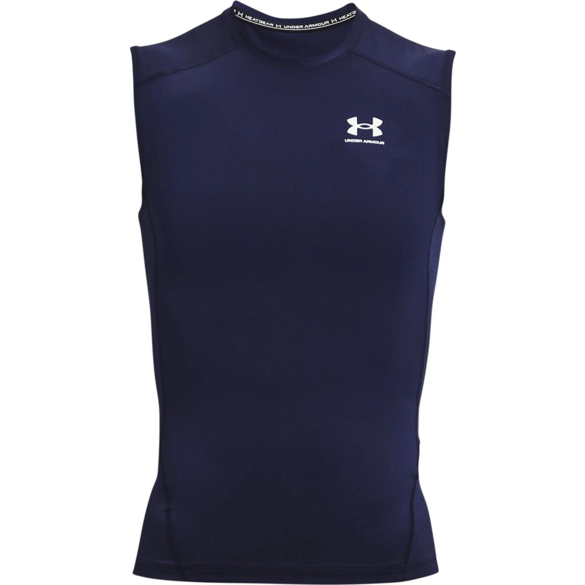 Under Armour® Funktionsshirt Sport-Shirt HeatGear Herren Dunkelblau Ärmelloses