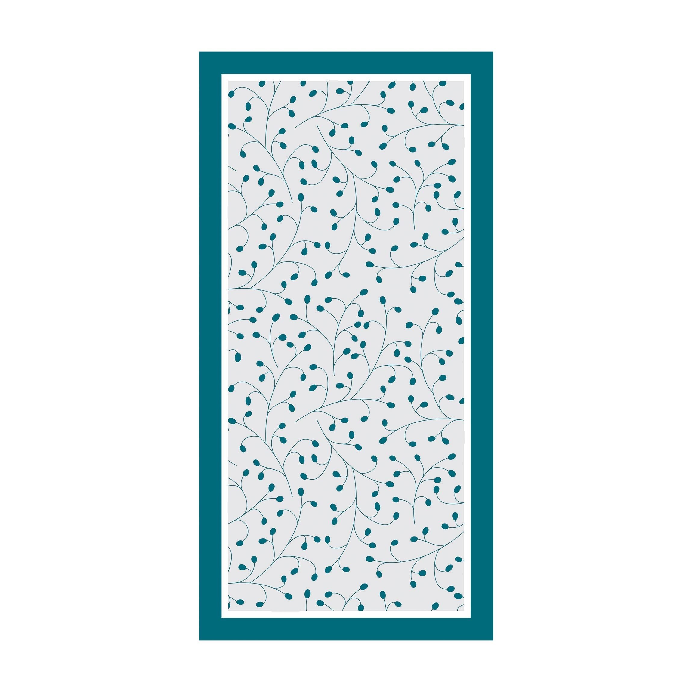 Bilderdepot24 Teppich Teppich Vinyl Flur Küche Muster funktional lang modern, Läufer - petrol glatt, nass wischbar (Schmutz, Tierhaare) Saugroboter & Bodenheizung geeignet