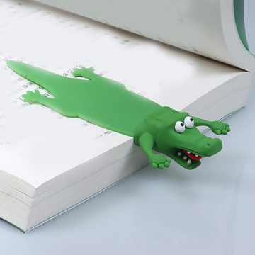 EBUY Lesezeichen 3D-Lesezeichen in Form eines Hai-Krokodils Cartoo
