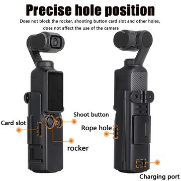 Silberstern Erweiterungsadapter-Schutzrahmen für Pocket 3 Kamera-Gimbal (DJI Osmo Pocket 3 Kamera-Erweiterungsadapter mit verlängertem Griff)