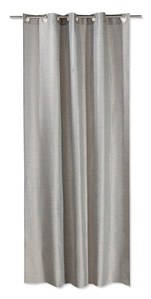 Vorhang KIRA, 135 x 245 cm, Schlammfarben, Ösen, halbtransparent,  Polyester, Einfarbig, Ösen aus Metall