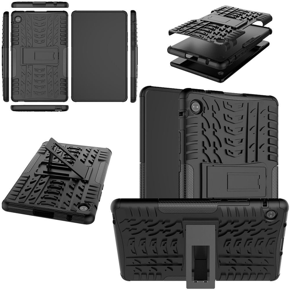 Wigento Tablet-Hülle Für Huawei MatePad T10 / T10s 2020 aufstellbare Outdoor Hybrid Tablet Tasche Etuis Cover Case Schutz Robust Neu