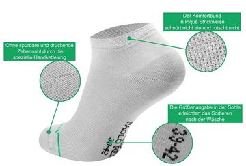 Paolo Renzo Sneakersocken Geruchshemmend (3-Paar) Atmungsaktive Unisex Sneaker Socken aus hochwertiger Bambus Viskose