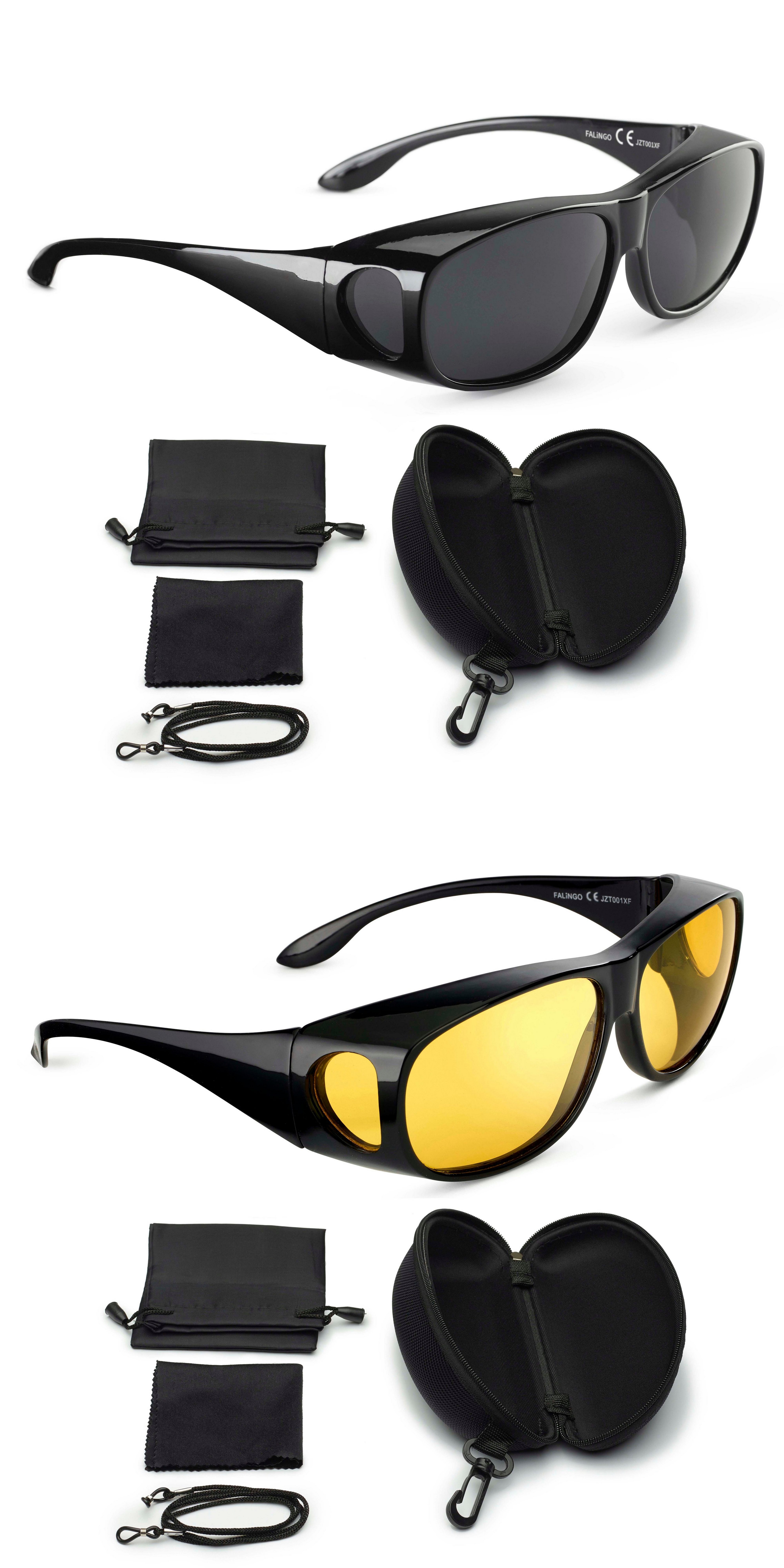 FALINGO Sonnenbrille »Sonnenüberbrille Nachtsichtüberbrille Überbrille  Überziehbrille DAY AND NIGHT EDITION polarisiert UV 400« (2-St) online  kaufen | OTTO
