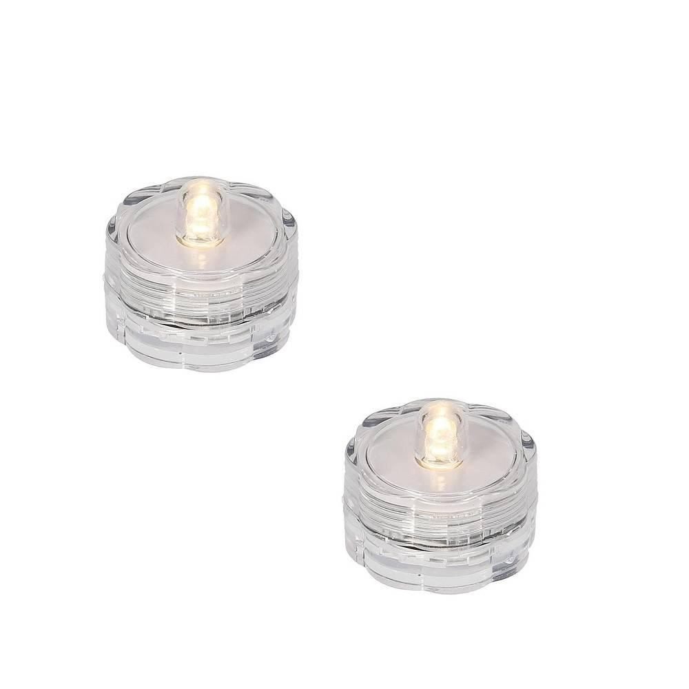 Teelicht 06782 LED-Teelicht 2er Set warmweiß Wasserdicht Batterie außen innen