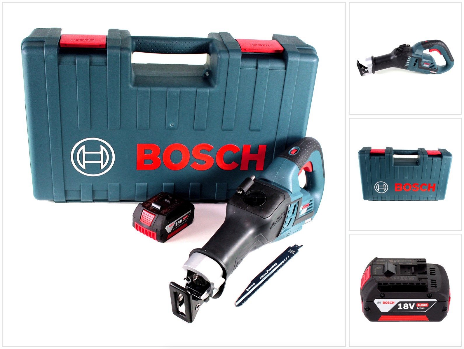 Bosch Professional Kompakt-Handkreissäge GSA 18V-32 Akku Reciprosäge 18V Säbelsäge Brushless im Handwerkerkoff