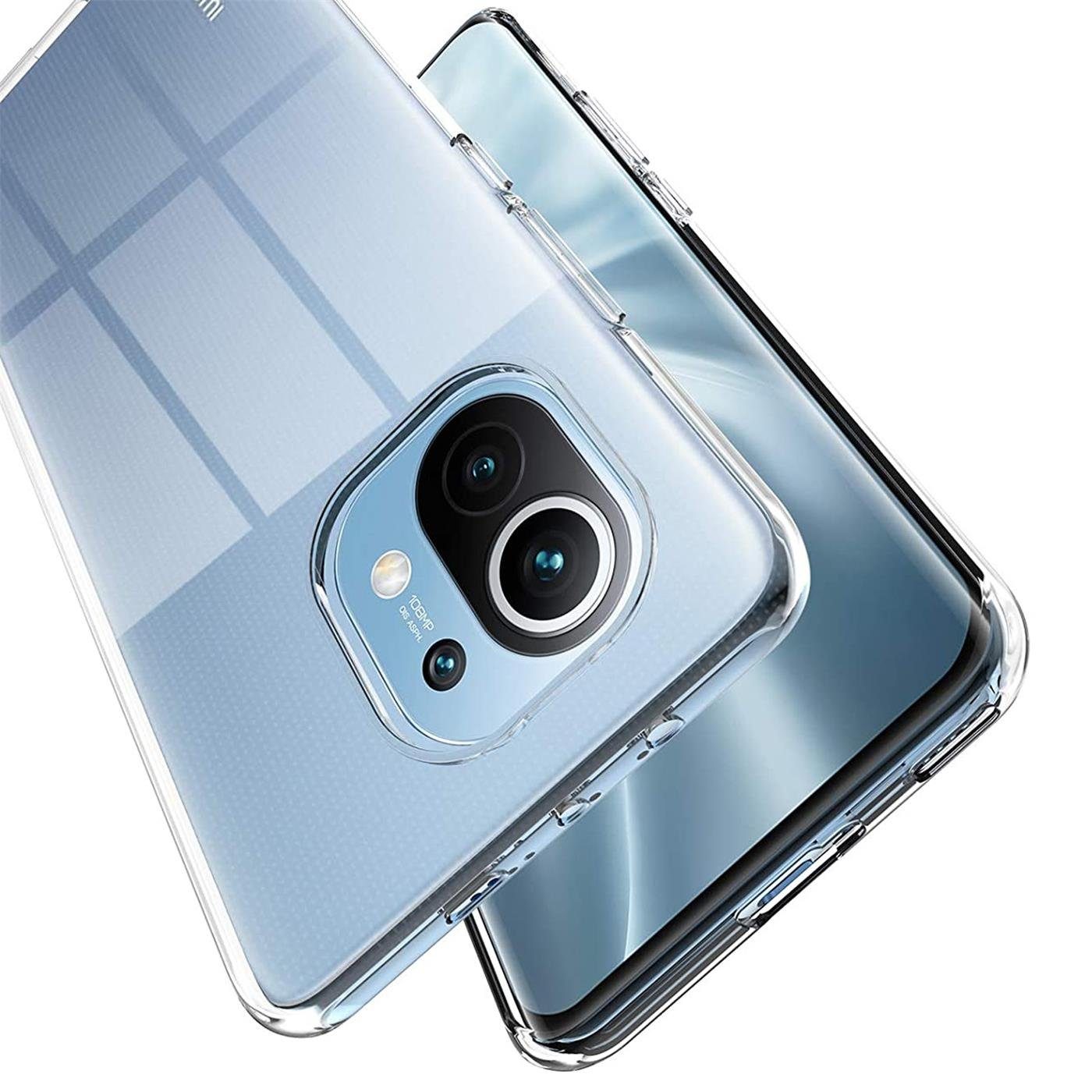 CoolGadget Handyhülle Transparent Ultra Slim Case für Xiaomi Mi 11 6,81 Zoll, Silikon Hülle Dünne Schutzhülle für Xiaomi Mi 11 5G Hülle