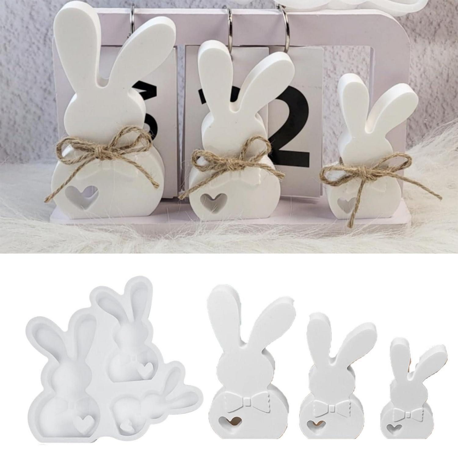LuxusKollektion Silikonform Silikonform Ostern Hase Gips basteln, (1-tlg)