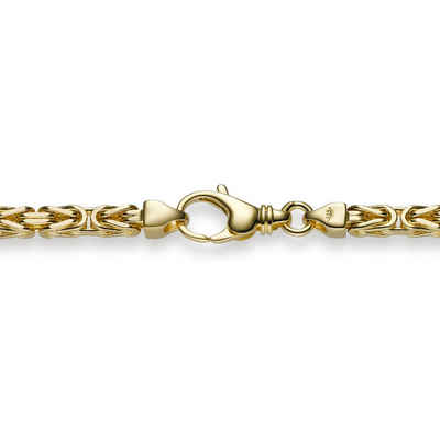 HOPLO Goldarmband Goldkette Königskette Länge 19cm - Breite 3,5mm - 585-14 Karat Gold