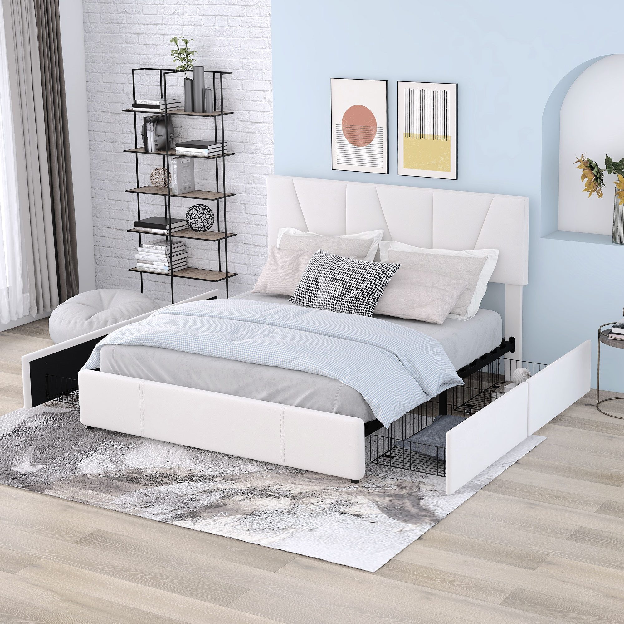 STILVORA Polsterbett 140×200 mit matratze und günstig online kaufen
