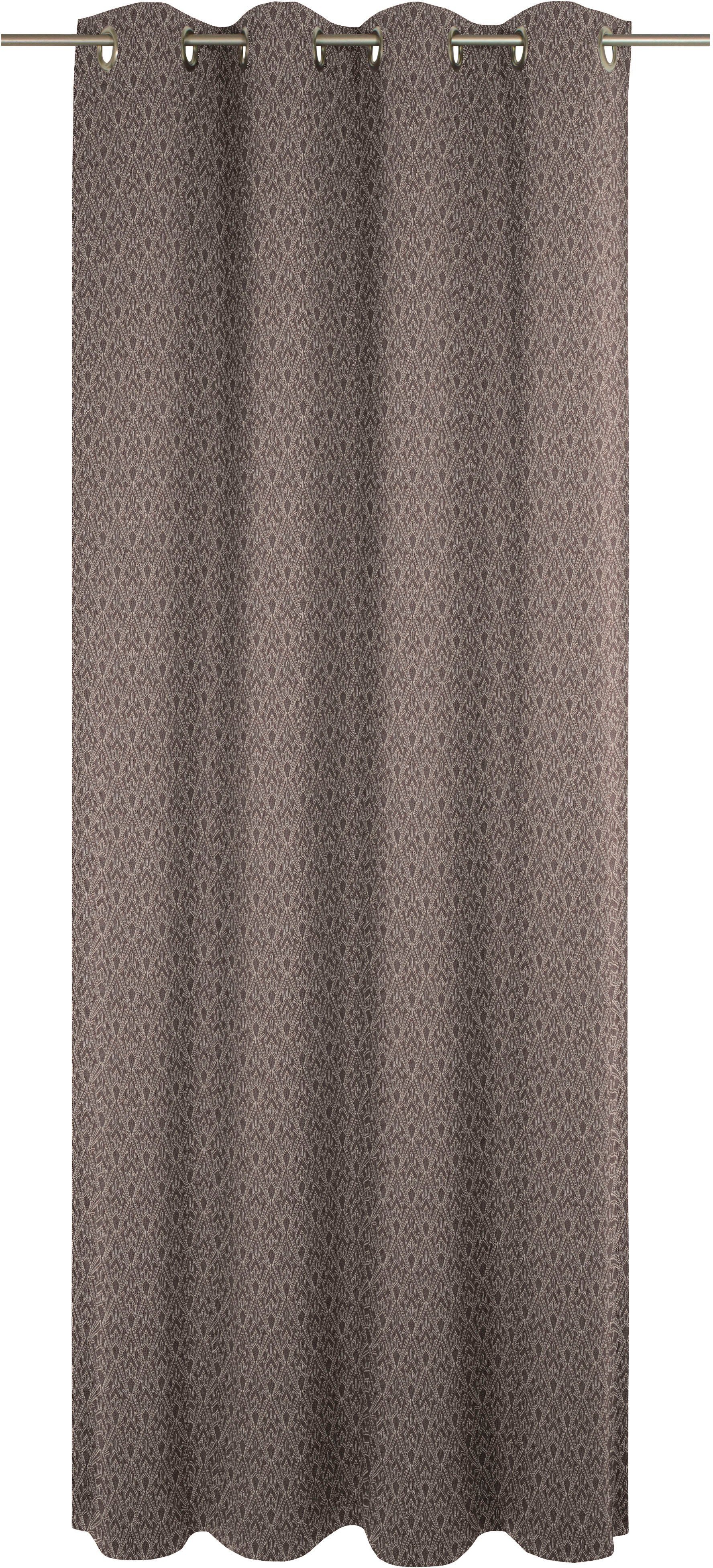 dunkelbraun Cactus, nachhaltig Vorhang (1 Adam, Ösen Jacquard, Urban blickdicht, St),