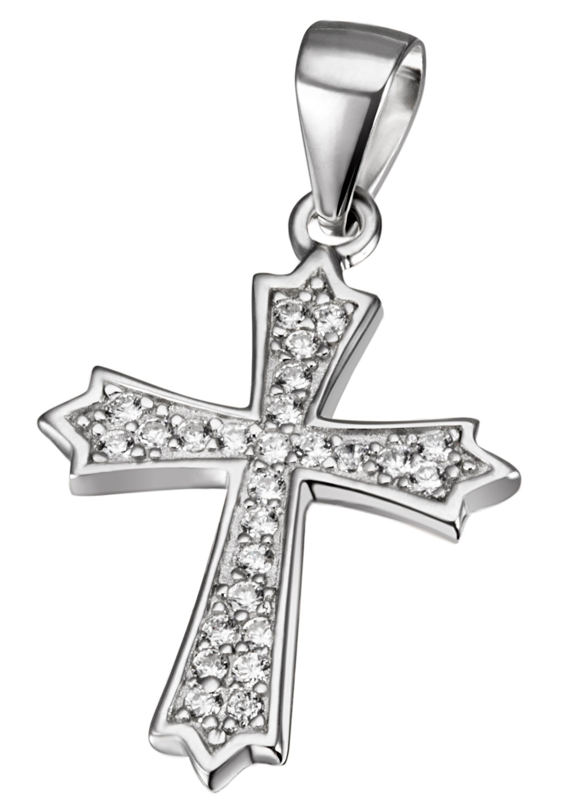 Firetti Kettenanhänger Schmuck Geschenk Silber 925 Halsschmuck Anhänger Kreuz, zu Hoodie, Kleid, Shirt, Jeans, Sneaker! Anlass Geburtstag Weihnachten