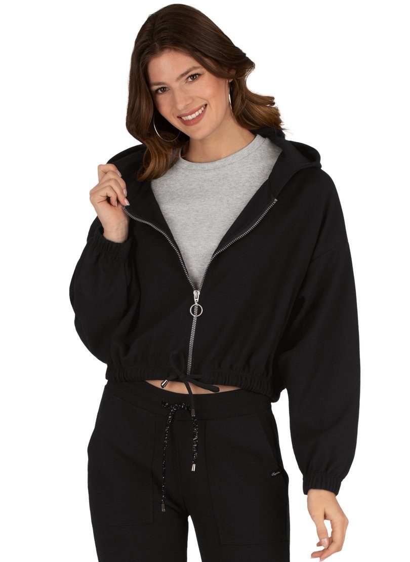 Sweatjacke TRIGEMA Kapuzenjacke Cropped Trigema