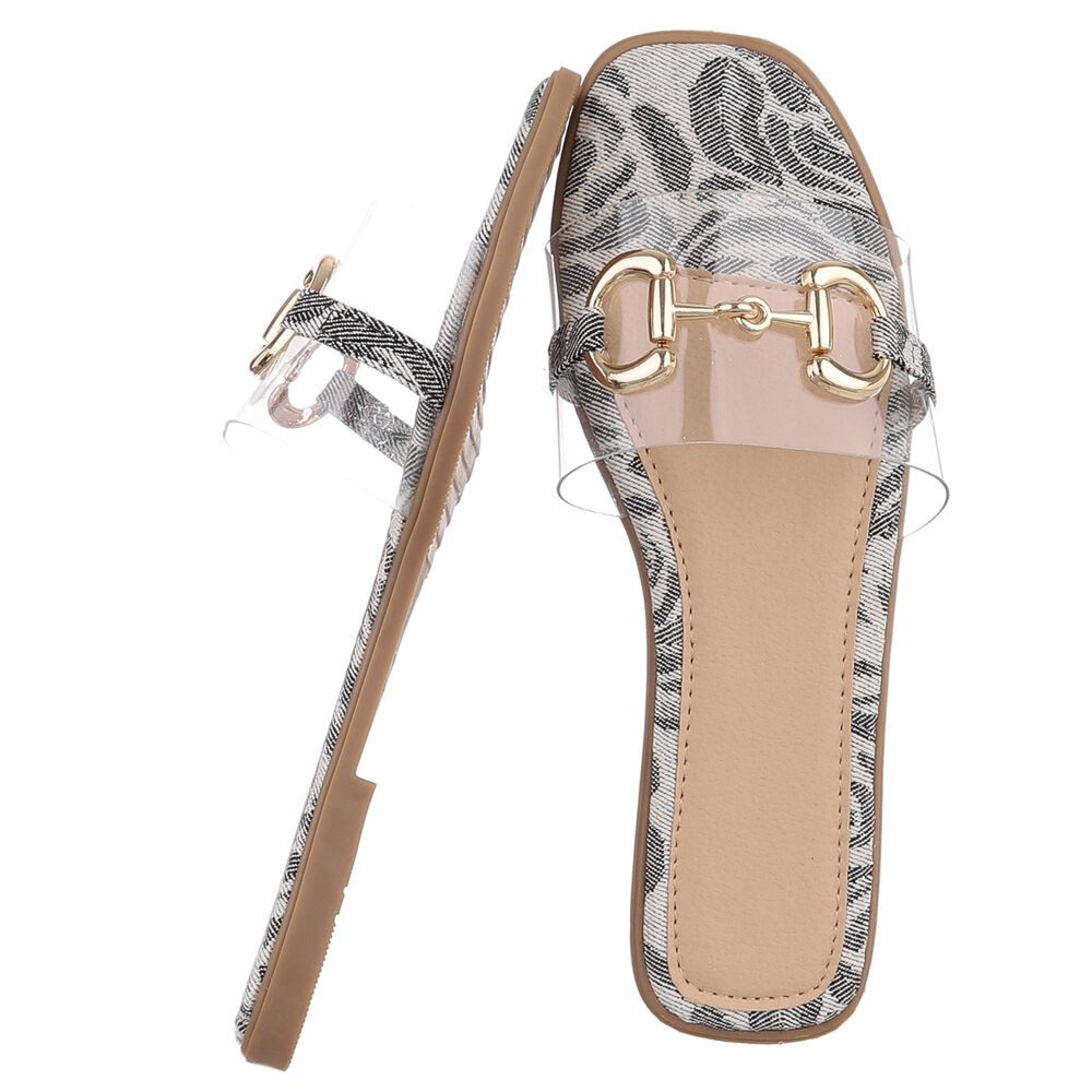 Ital-Design Elegante transparente Sandalen mit Golddetails günstig online kaufen