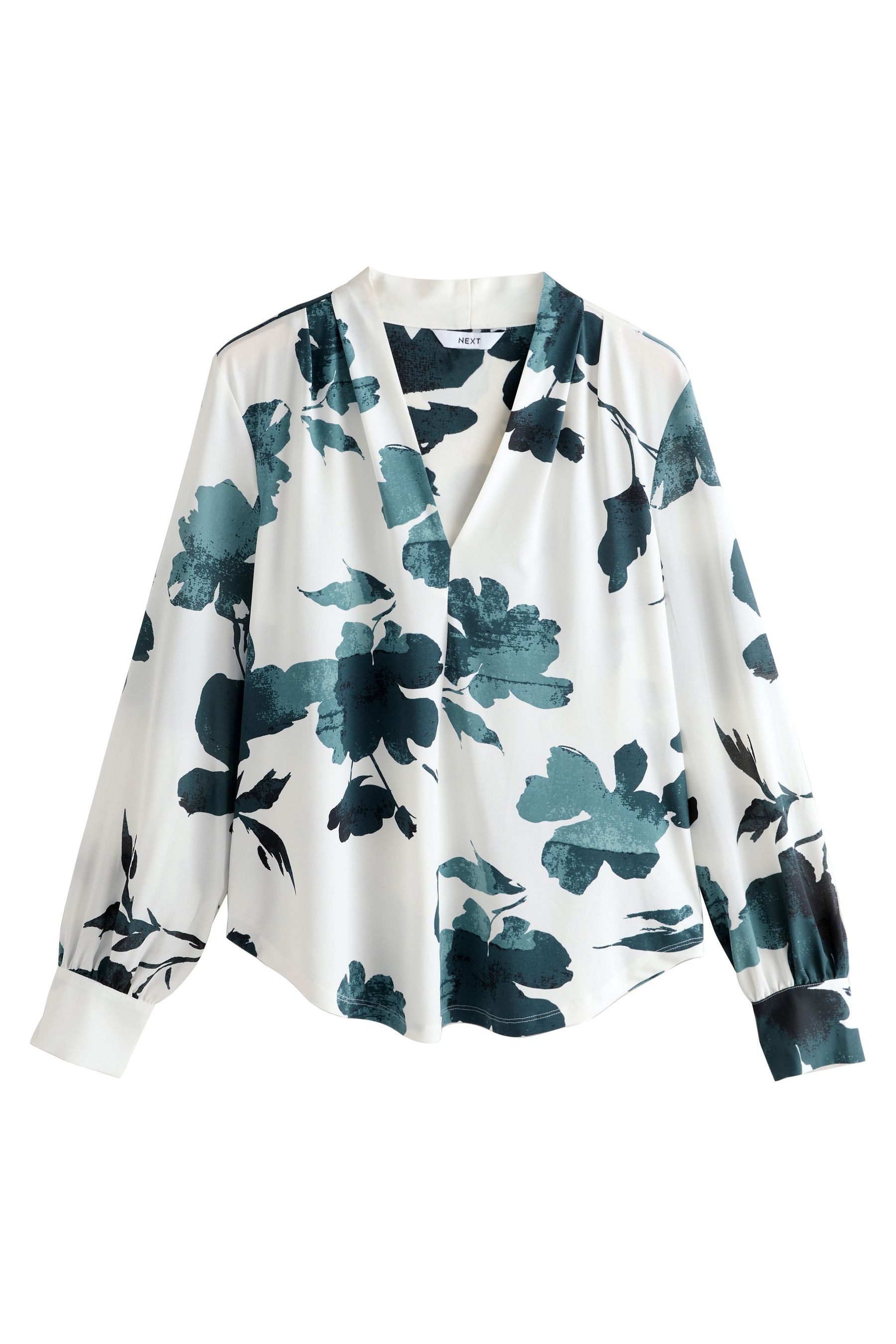 Next Blusenshirt Langärmelige Bluse mit V-Ausschnitt günstig online kaufen