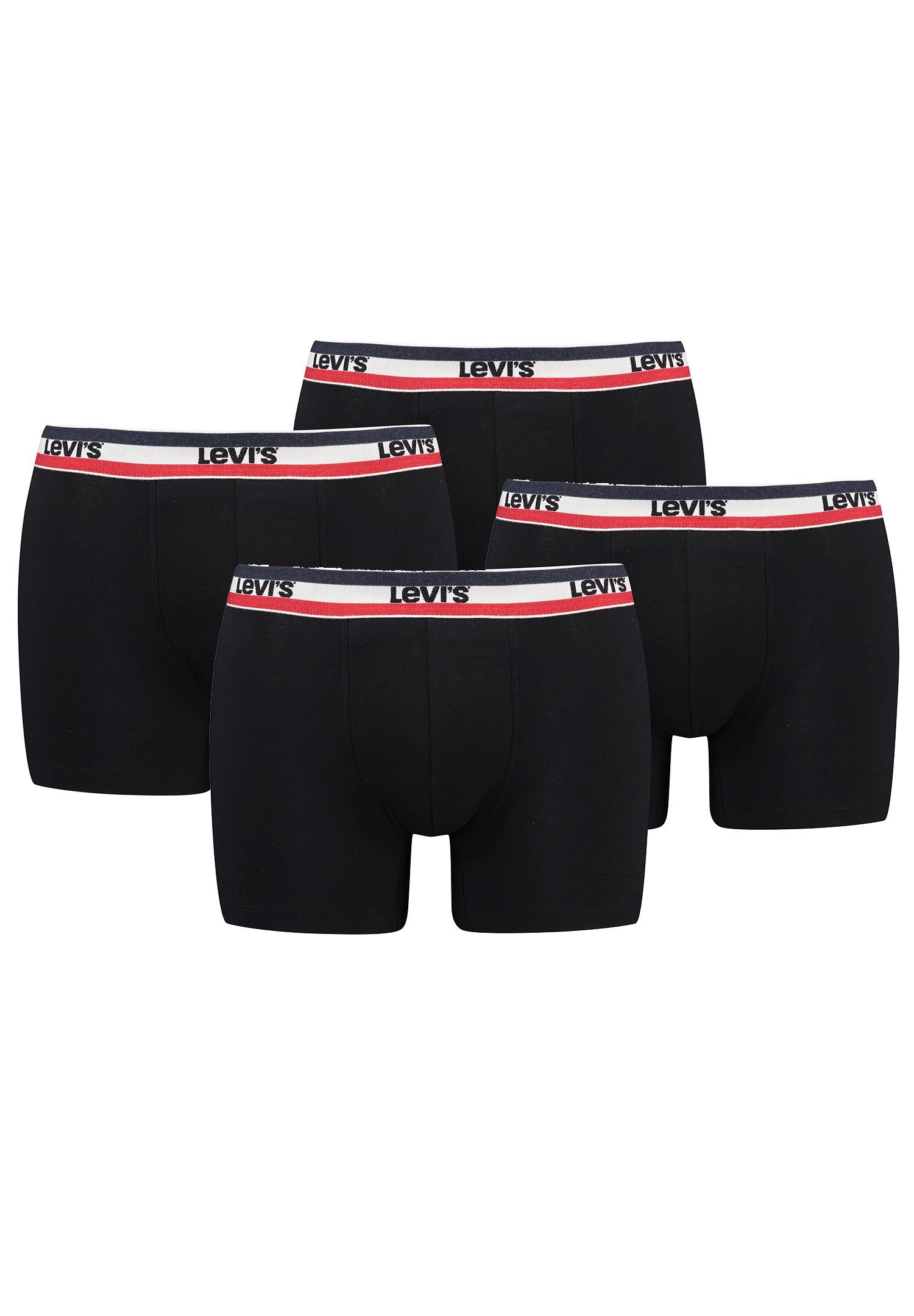 Levi's® Boxershorts MEN SPRTSWR 4er 4er-Pack) Pack LOGO BRIEF CO ORGANIC Black (Set, 4-St., BOXER